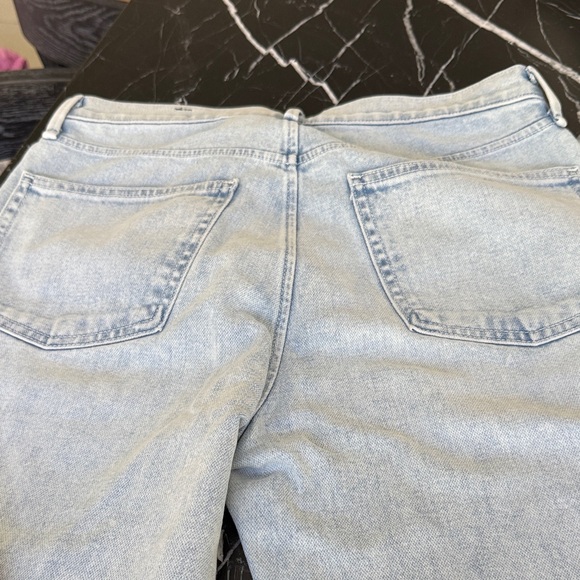 rag & bone Light Blue Cropped High-Rise Straight Jeans - Picture 4 of 5